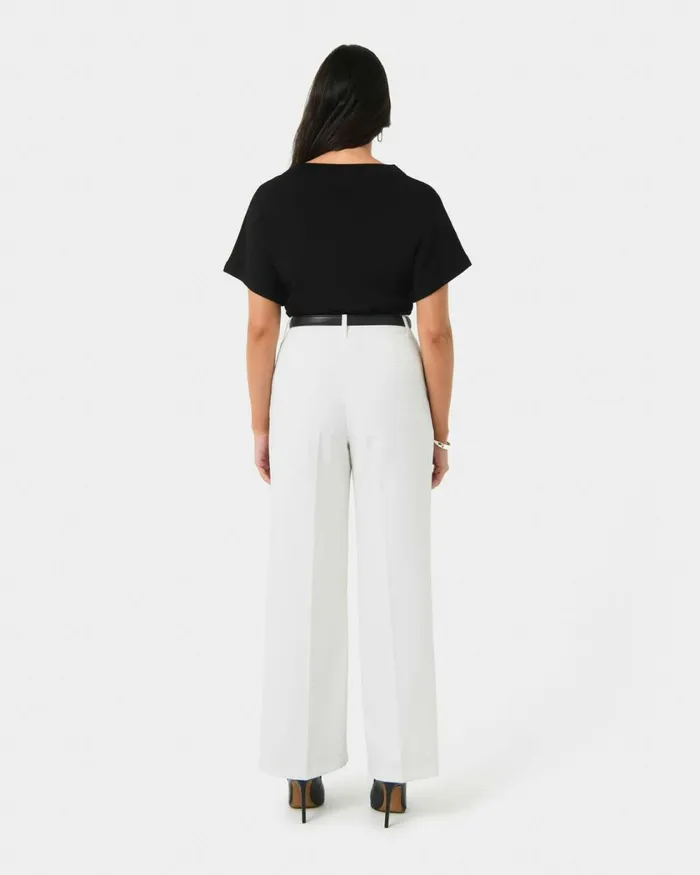 Forcast Jemma Relaxed Knit Top Pinkbeigeblack Women TShirts and Tops