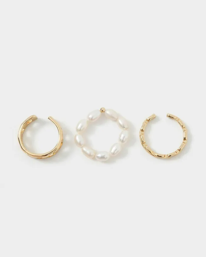 Forcast Jesslyn 3pc Rings Set Gold Women Rings