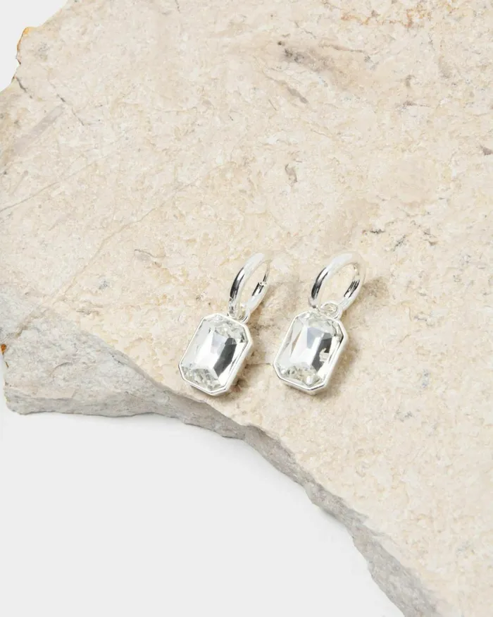 Forcast Jewel Sterling Silver Earrings Silver Women Earrings