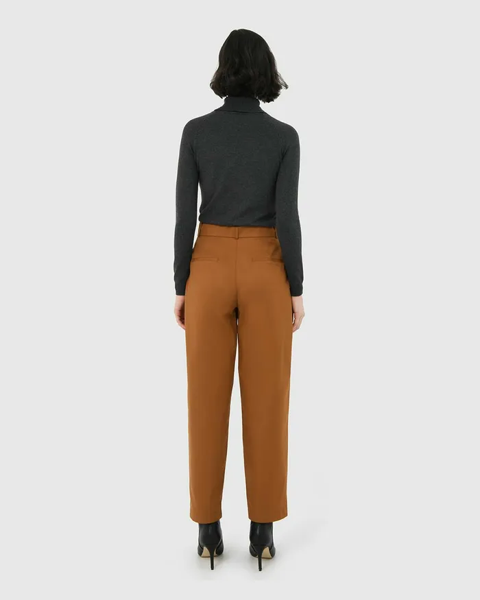 Forcast Jhene Belted Pant Tan Women HighWaisted Pants