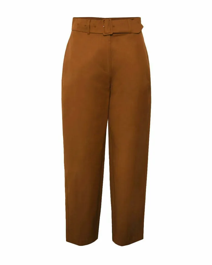 Forcast Jhene Belted Pant Tan Women HighWaisted Pants