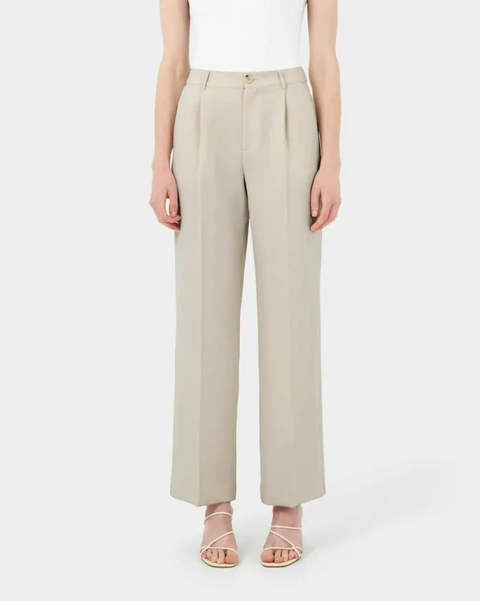 Forcast Jordy Relax Pants Stonebone Women HighWaisted Pants