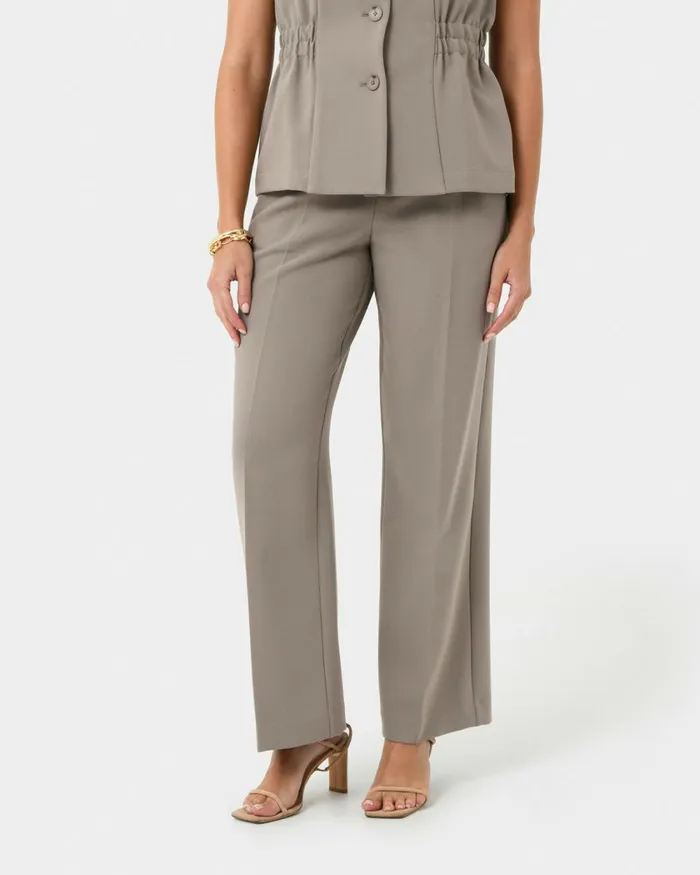 Forcast Jordy Relax Pants Stonebone Women HighWaisted Pants