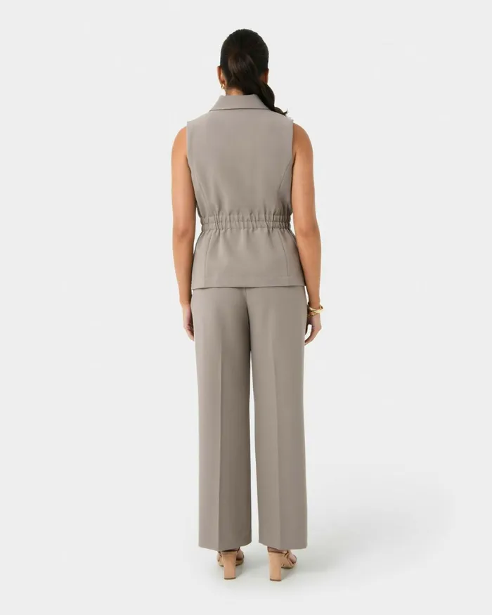 Forcast Jordy Relax Pants Stonebone Women HighWaisted Pants