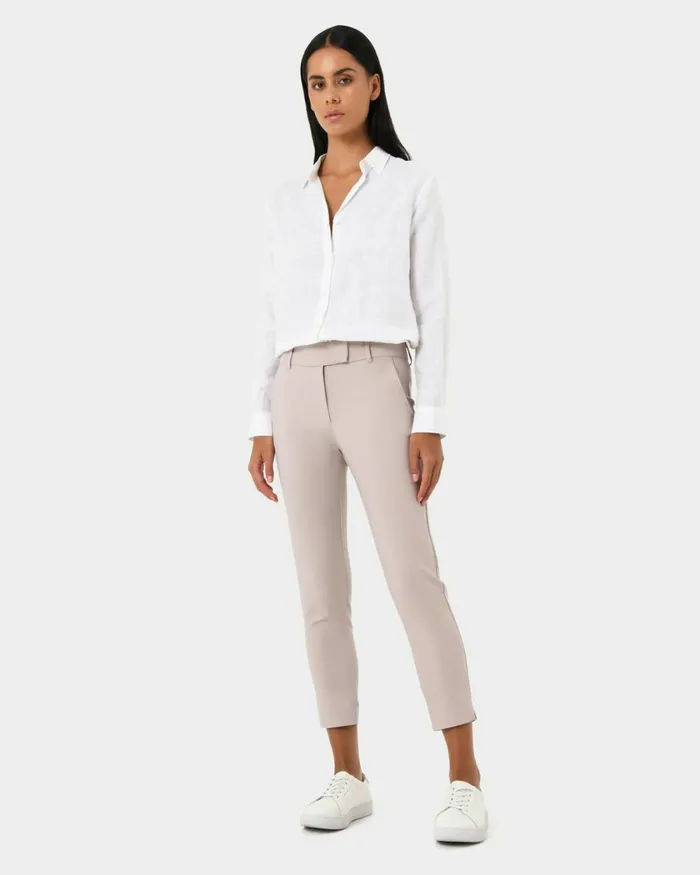 Forcast Josie 2 Cropped Notch Pants Stoneivorynavylight Greyblack Women Cropped Pants