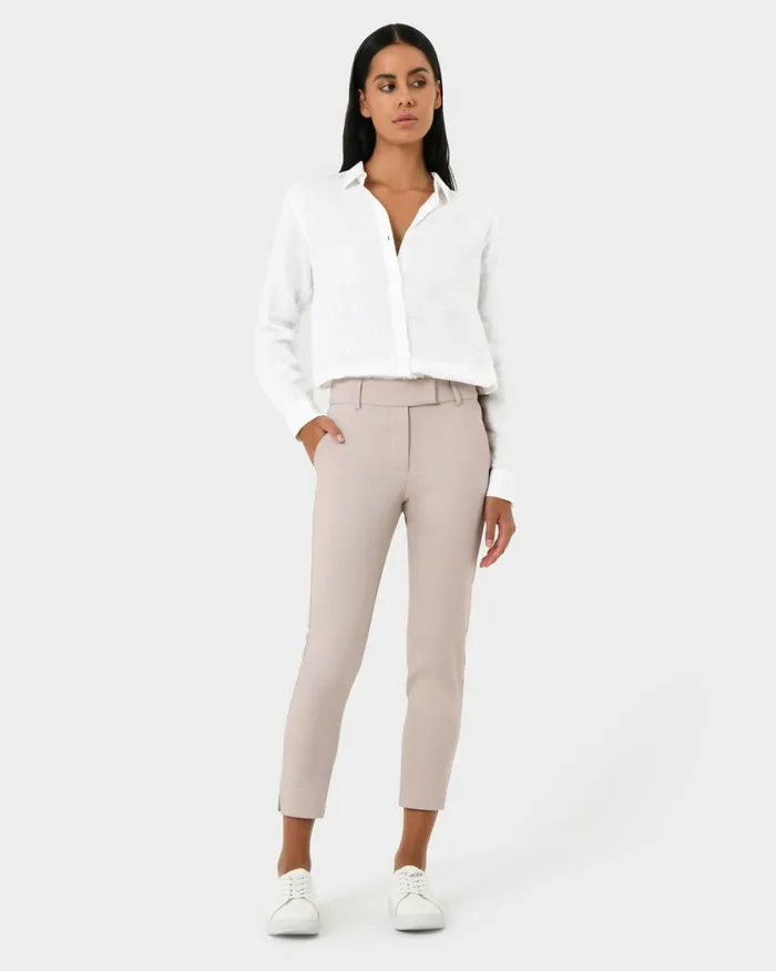 Forcast Josie 2 Cropped Notch Pants Stoneivorynavylight Greyblack Women Cropped Pants