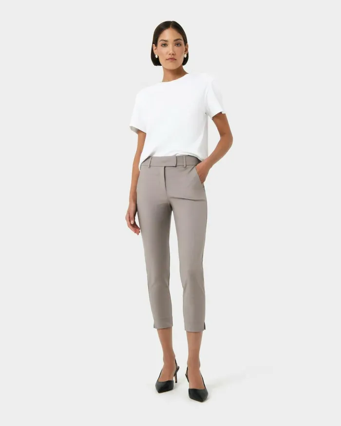 Forcast Josie 2 Cropped Notch Pants Stoneivorynavylight Greyblack Women Cropped Pants