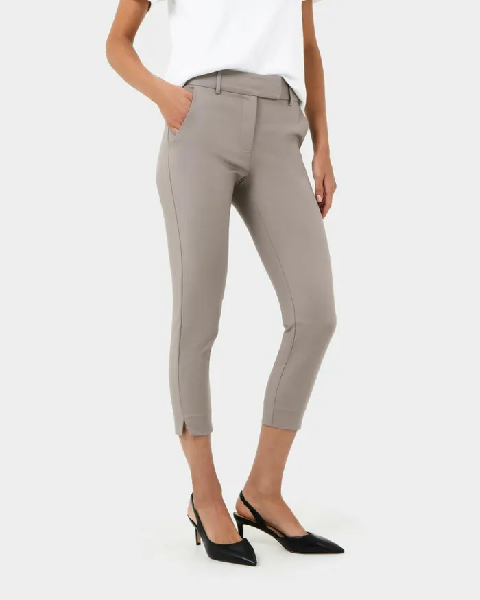 Forcast Josie 2 Cropped Notch Pants Stoneivorynavylight Greyblack Women Cropped Pants