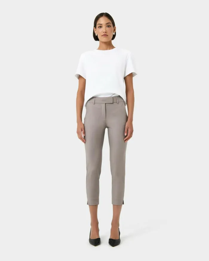 Forcast Josie 2 Cropped Notch Pants Stoneivorynavylight Greyblack Women Cropped Pants