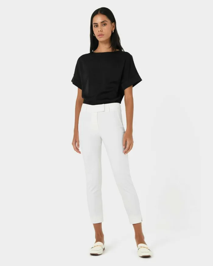 Forcast Josie 2 Cropped Notch Pants Stoneivorynavylight Greyblack Women Cropped Pants