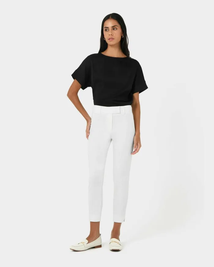Forcast Josie 2 Cropped Notch Pants Stoneivorynavylight Greyblack Women Cropped Pants