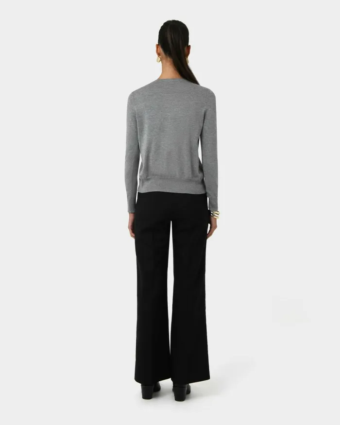 Forcast Joyce Knit Cardigan Blossomtrue Blueoriental Bluesand Beigeivorynavygreyblack Women TShirts and Tops