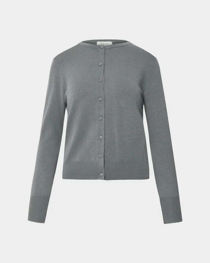 Forcast Joyce Knit Cardigan Blossomtrue Blueoriental Bluesand Beigeivorynavygreyblack Women TShirts and Tops