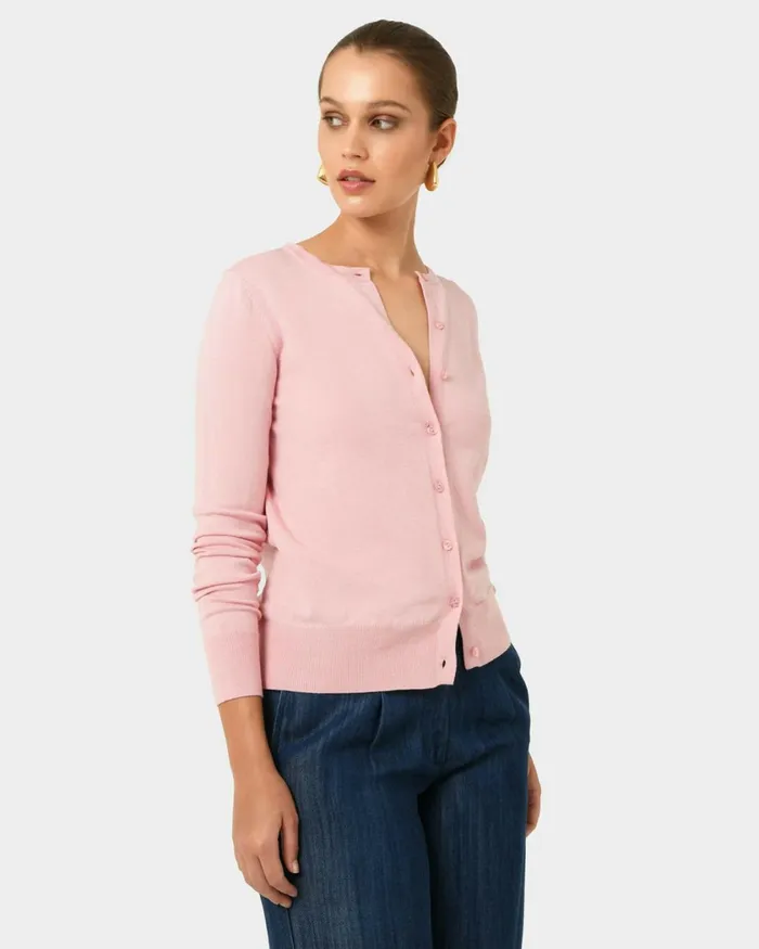 Forcast Joyce Knit Cardigan Blossomtrue Blueoriental Bluesand Beigeivorynavygreyblack Women TShirts and Tops