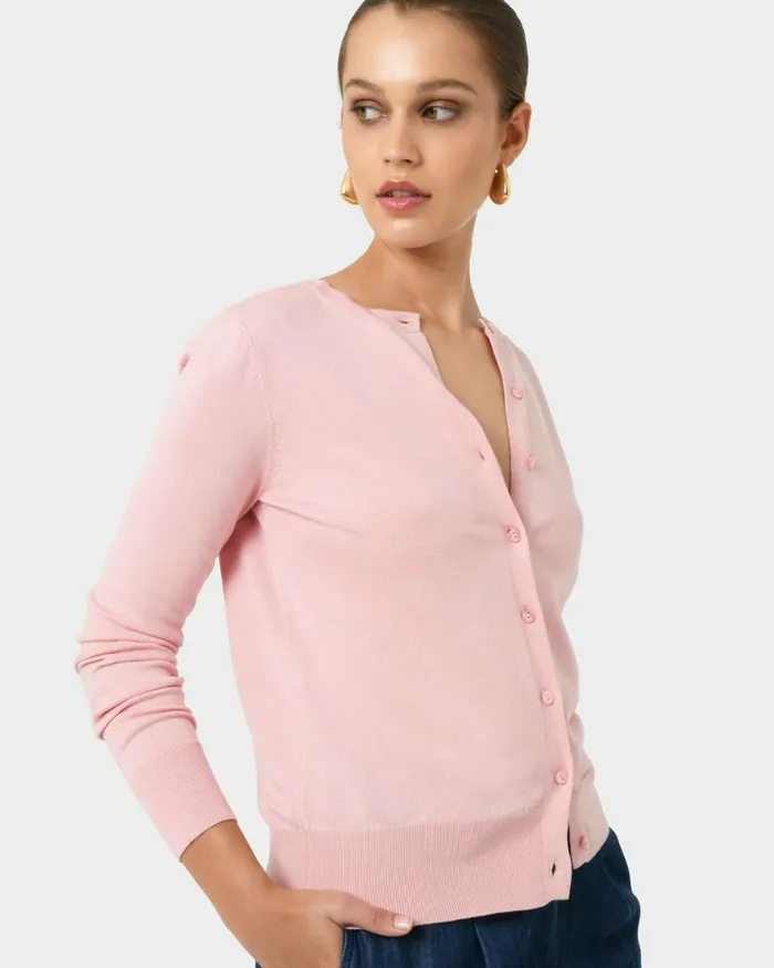 Forcast Joyce Knit Cardigan Blossomtrue Blueoriental Bluesand Beigeivorynavygreyblack Women TShirts and Tops