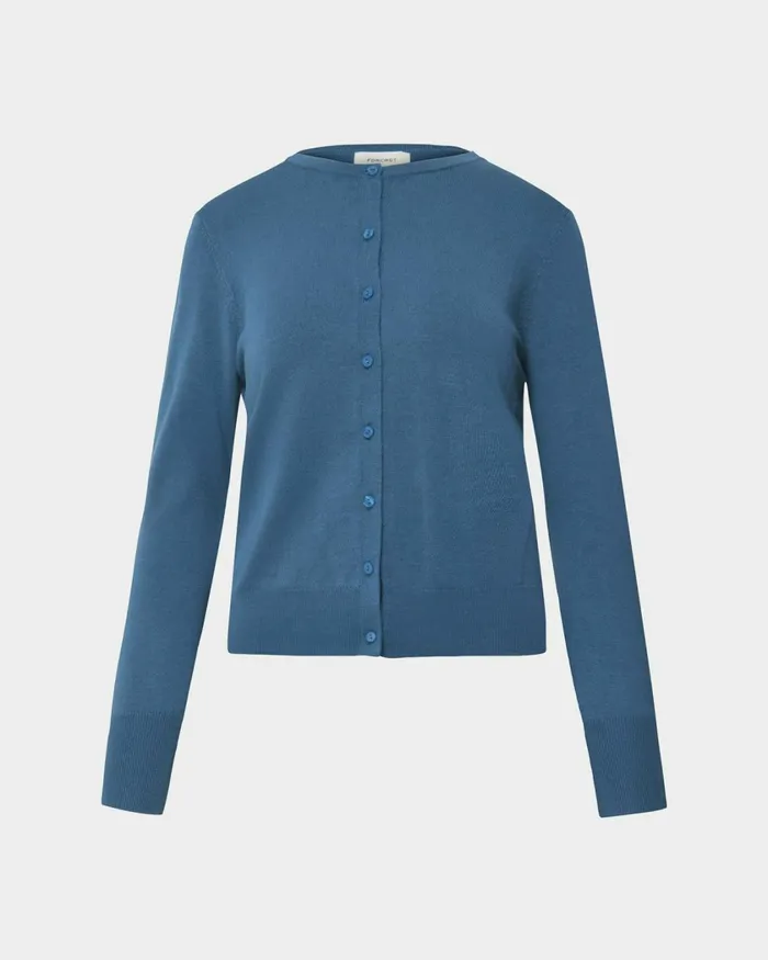 Forcast Joyce Knit Cardigan Blossomtrue Blueoriental Bluesand Beigeivorynavygreyblack Women TShirts and Tops