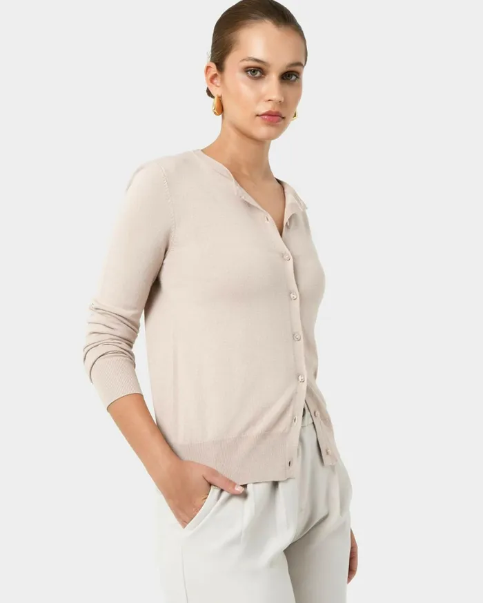 Forcast Joyce Knit Cardigan Blossomtrue Blueoriental Bluesand Beigeivorynavygreyblack Women TShirts and Tops