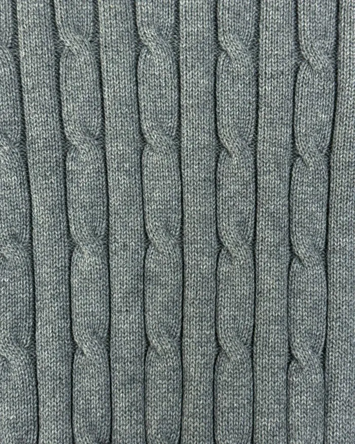 Forcast Juanita Cotton Cable Knit Toffeepowder Bluegrey Women Long Sleeve Tops