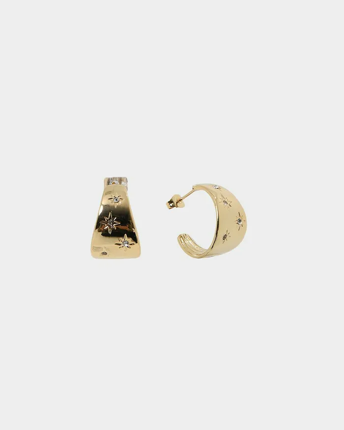 Forcast Jules 16k Gold Plated Earrings Gold Women Earrings