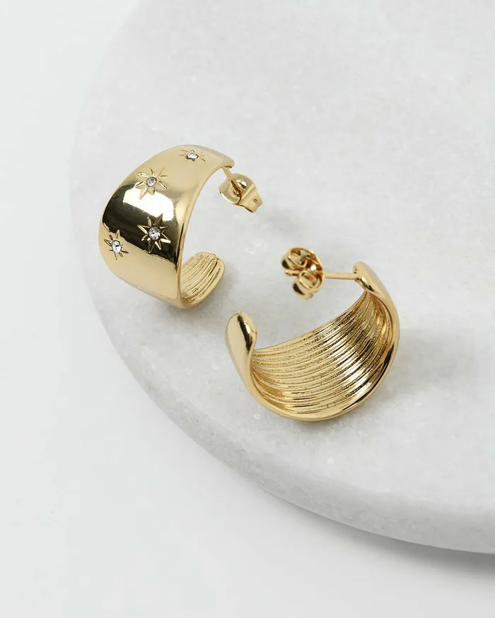 Forcast Jules 16k Gold Plated Earrings Gold Women Earrings