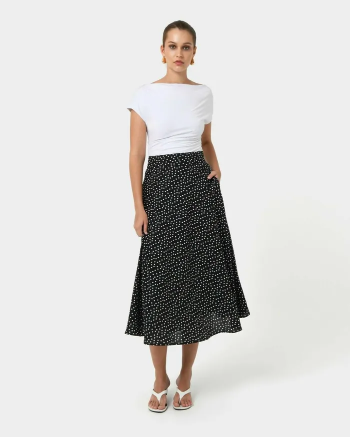 Forcast Jules Bias Skirt Women Midi and Maxi Skirts