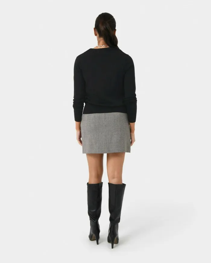 Forcast Kai Check Mini Skirt Women Mini Skirts