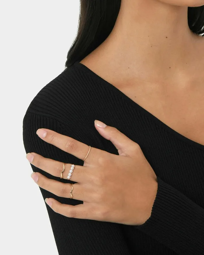 Forcast Kailyn 4pc Rings Set Gold Women Rings