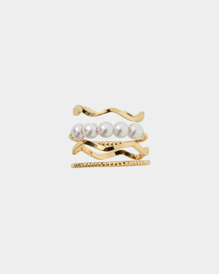 Forcast Kailyn 4pc Rings Set Gold Women Rings