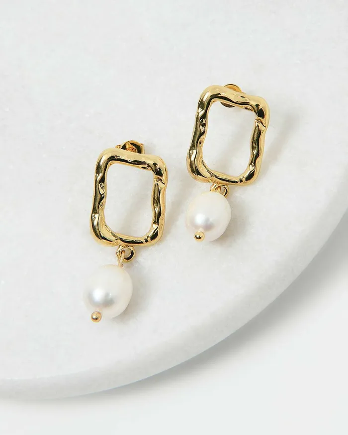 Forcast Kaitlyn 16k Gold Earrings Gold Women Earrings