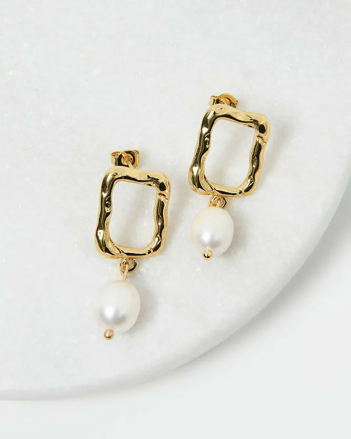 Forcast Kaitlyn 16k Gold Earrings Gold Women Earrings