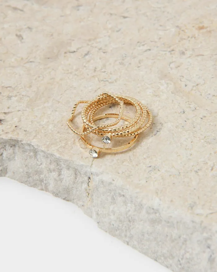 Forcast Kaleah 5pc Rings Set Gold Women Rings