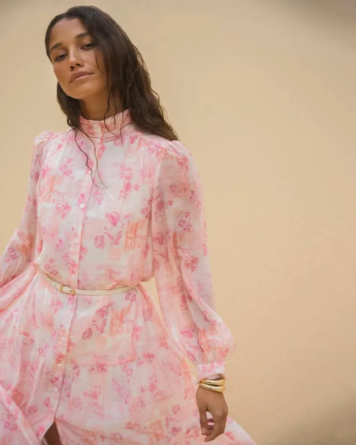 Forcast Kalia Midi Floral Dress Women Midi Dresses