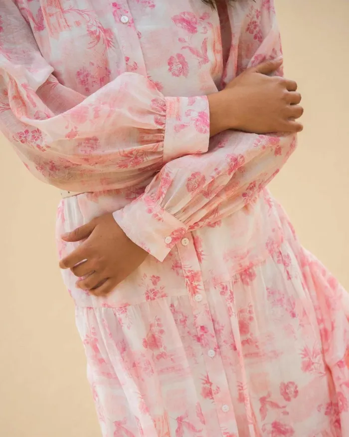 Forcast Kalia Midi Floral Dress Women Midi Dresses