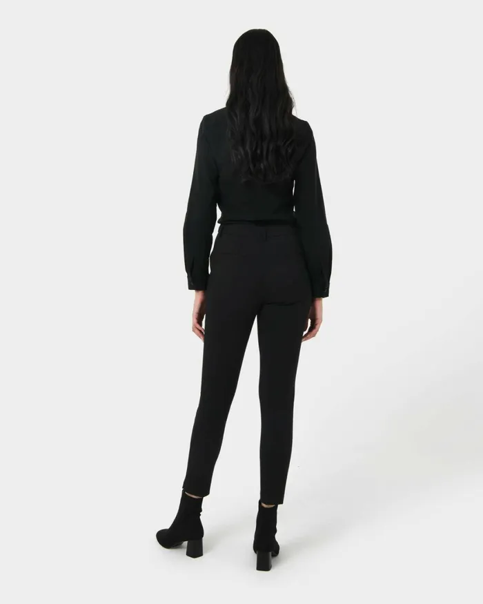 Forcast Karlie Slim Fit Trousers Black Women HighWaisted Pants