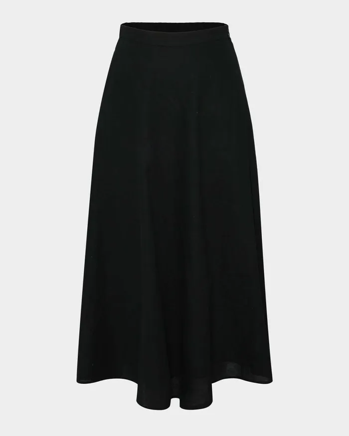 Forcast Kenya Linen Skirt Ivory Women Midi and Maxi Skirts
