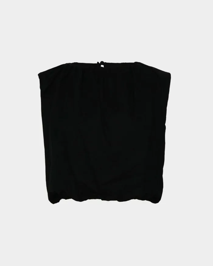 Forcast Kenya Rouched Linen Top Ivoryblack Women TShirts and Tops