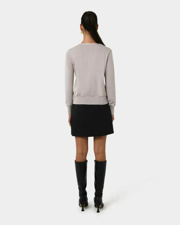 Forcast Kiya Panel Skirt Latteblack Women Mini Skirts