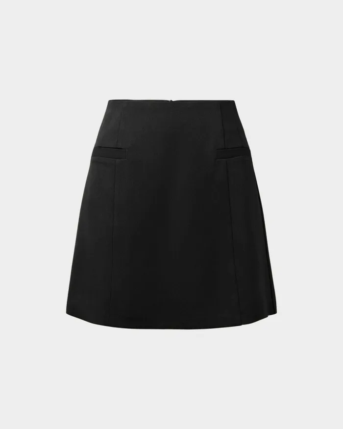 Forcast Kiya Panel Skirt Latteblack Women Mini Skirts