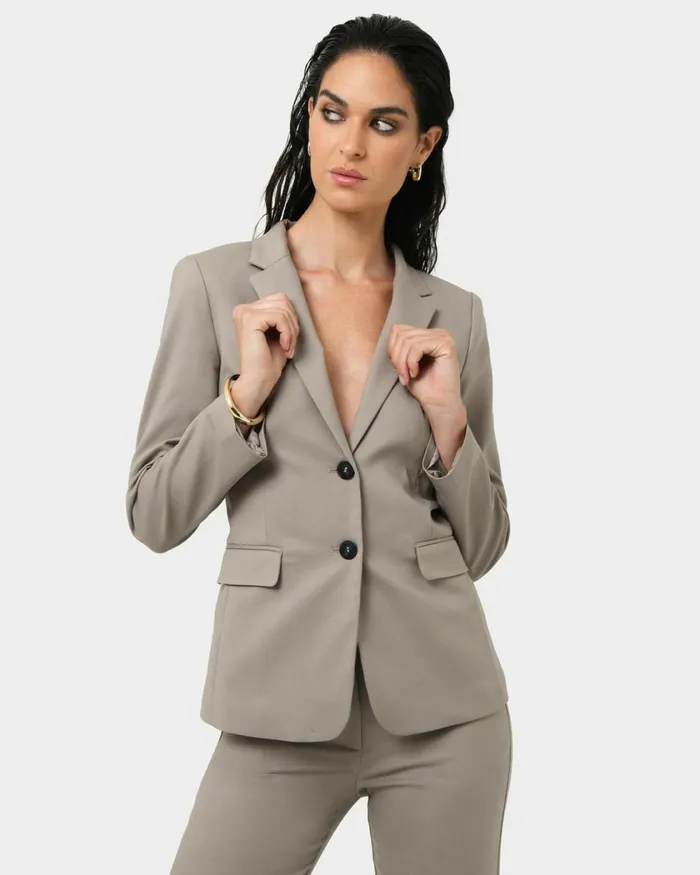 Forcast Lauren Single Breasted Jacket Stonemidnightblack Women Jackets and Blazers Forcast Lauren Single Breasted Jacket Stonemidnightblack Women Jackets and Blazers