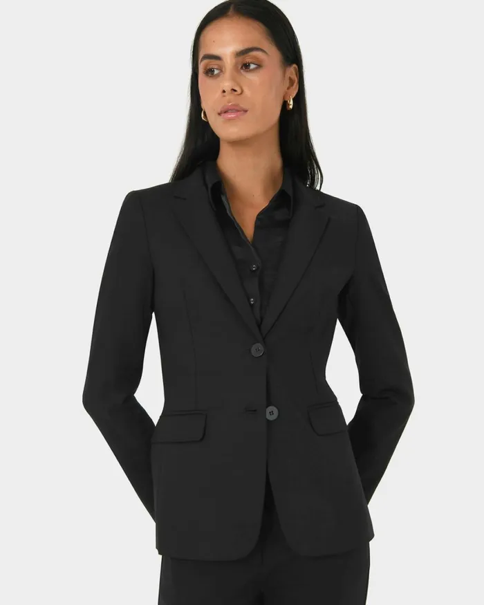 Forcast Lauren Single Breasted Jacket Stonemidnightblack Women Jackets and Blazers