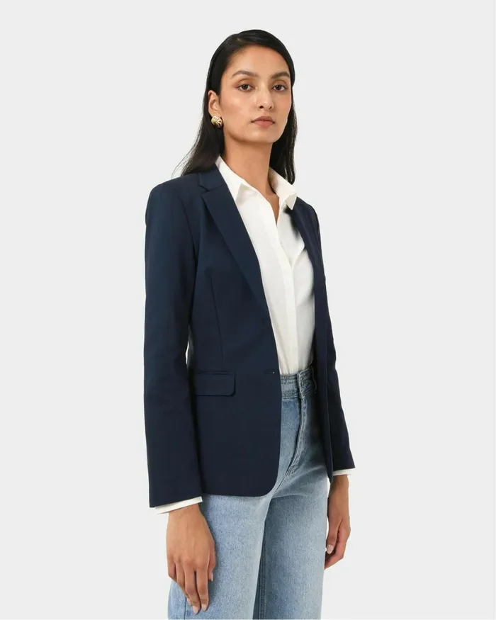 Forcast Lauren Single Breasted Jacket Stonemidnightblack Women Jackets and Blazers