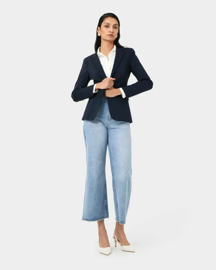 Forcast Lauren Single Breasted Jacket Stonemidnightblack Women Jackets and Blazers