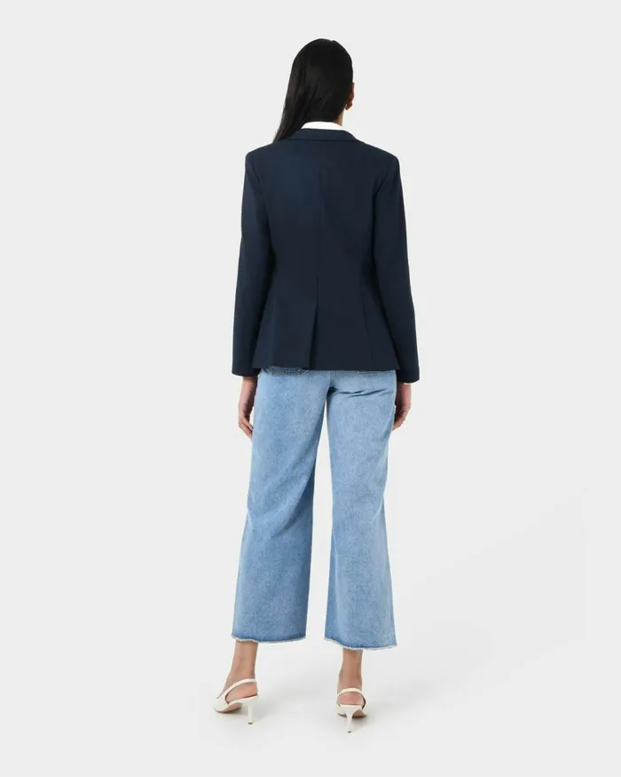 Forcast Lauren Single Breasted Jacket Stonemidnightblack Women Jackets and Blazers