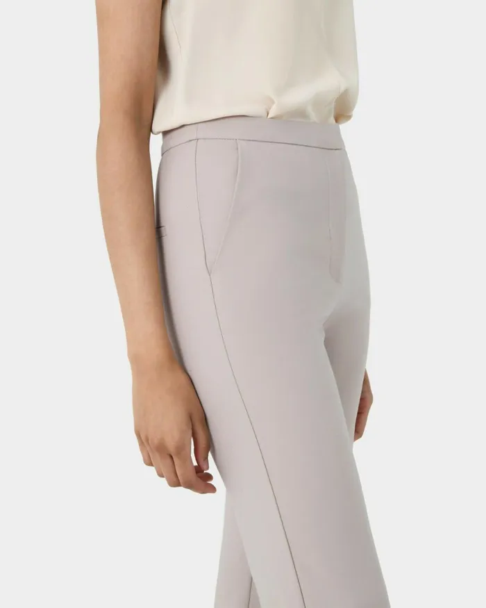 Forcast Lauren Straight Pants Stonegreyblack Women HighWaisted Pants