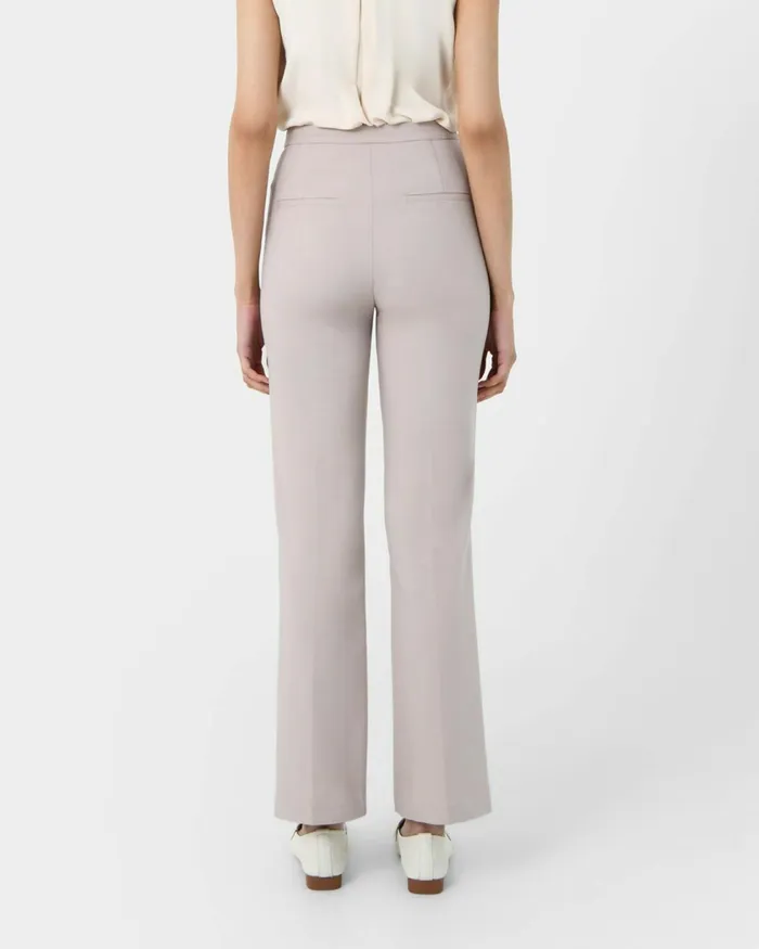 Forcast Lauren Straight Pants Stonegreyblack Women HighWaisted Pants