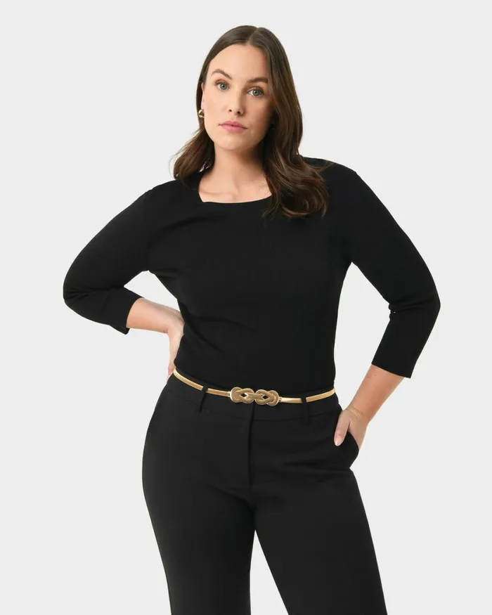 Forcast Leanne Stretch Metal Belt Metallic Women Belts