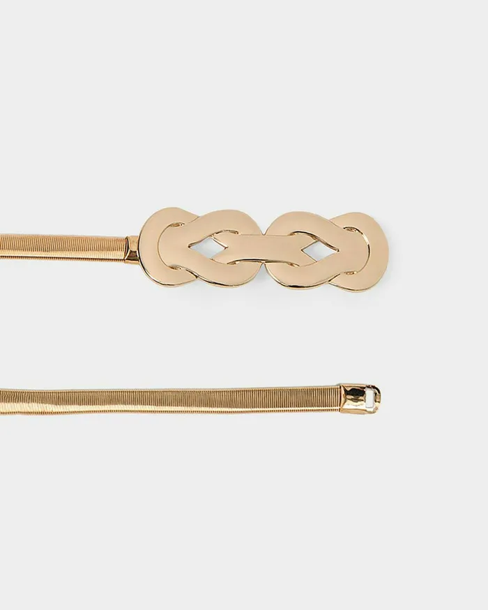 Forcast Leanne Stretch Metal Belt Metallic Women Belts