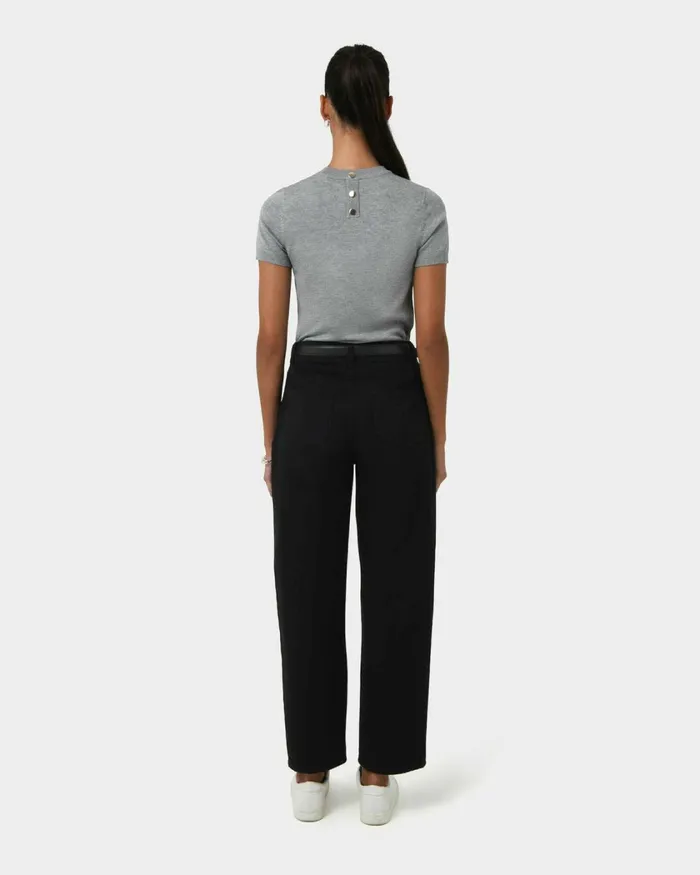 Forcast Leighton Barrel Leg Jeans Black Women HighWaisted Pants