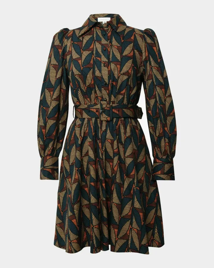 Forcast Lela Printed Shirt Dress Multi Women Mini Dresses