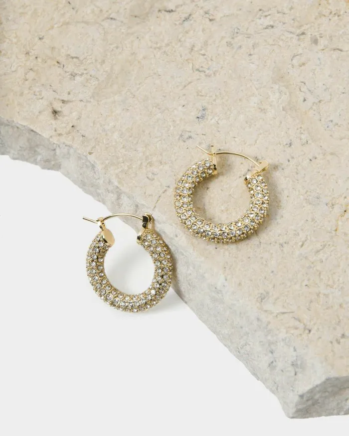 Forcast Leonie Gold Plated Earrings Gold Women Earrings